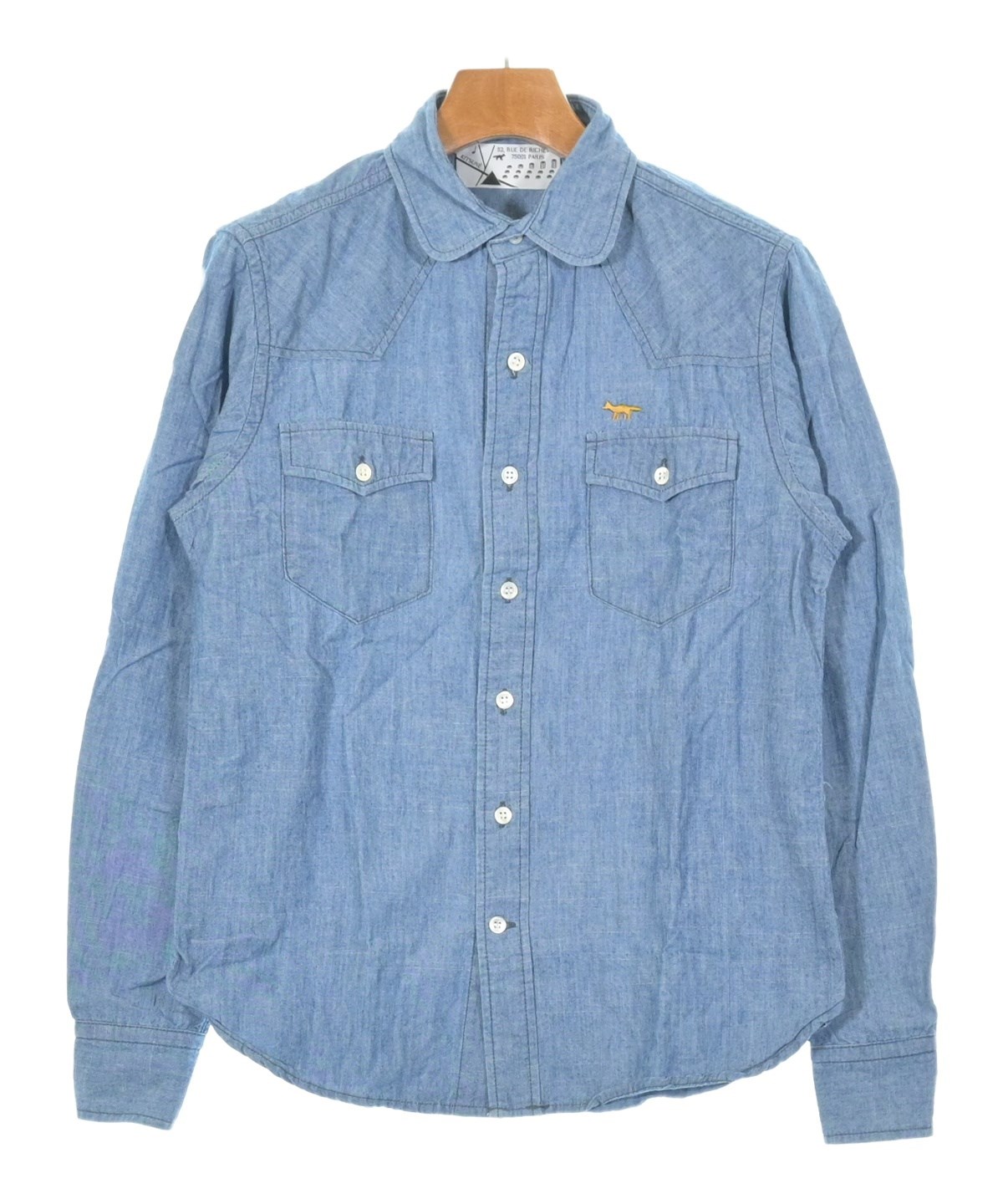 MAISON KITSUNE（メゾンキツネ）カジュアルシャツ 青 サイズ:XS メンズ