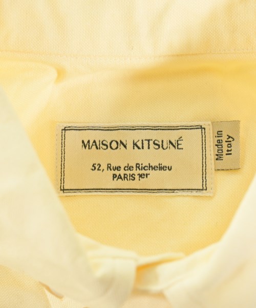MAISON KITSUNE（メゾンキツネ）カジュアルシャツ 黄 サイズ:37(XS位) メンズ/2200632927418