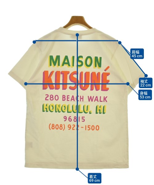 MAISON KITSUNE（メゾンキツネ）Tシャツ・カットソー 白 サイズ:M メンズ/2200643380080