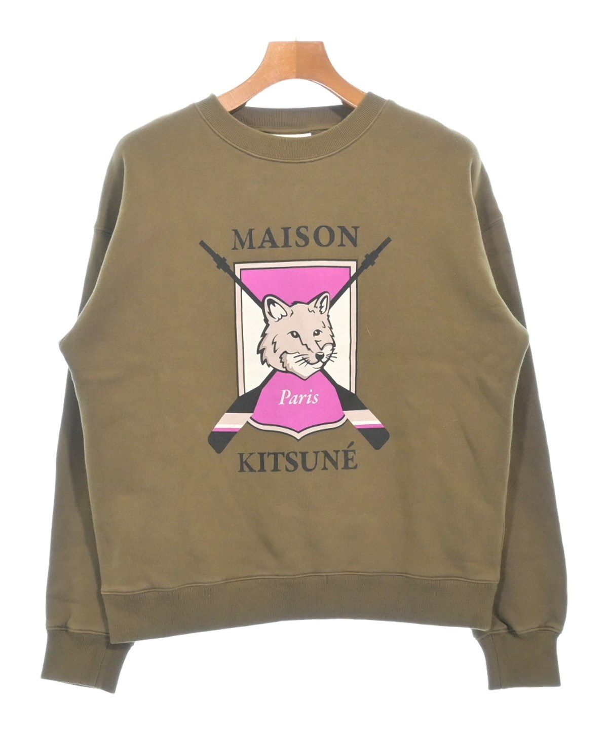 MAISON KITSUNE（メゾンキツネ）スウェット カーキ サイズ:M メンズ 