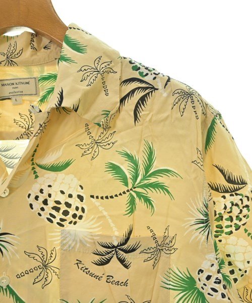 MAISON KITSUNE（メゾンキツネ）カジュアルシャツ ベージュ サイズ:L メンズ/2200622606040