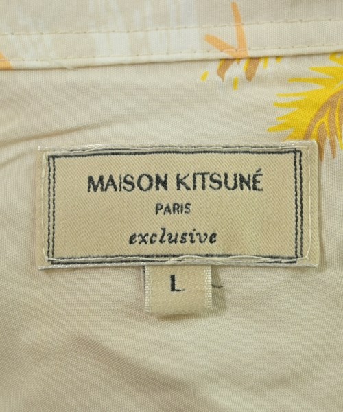 MAISON KITSUNE（メゾンキツネ）カジュアルシャツ ベージュ サイズ:L メンズ/2200622606057
