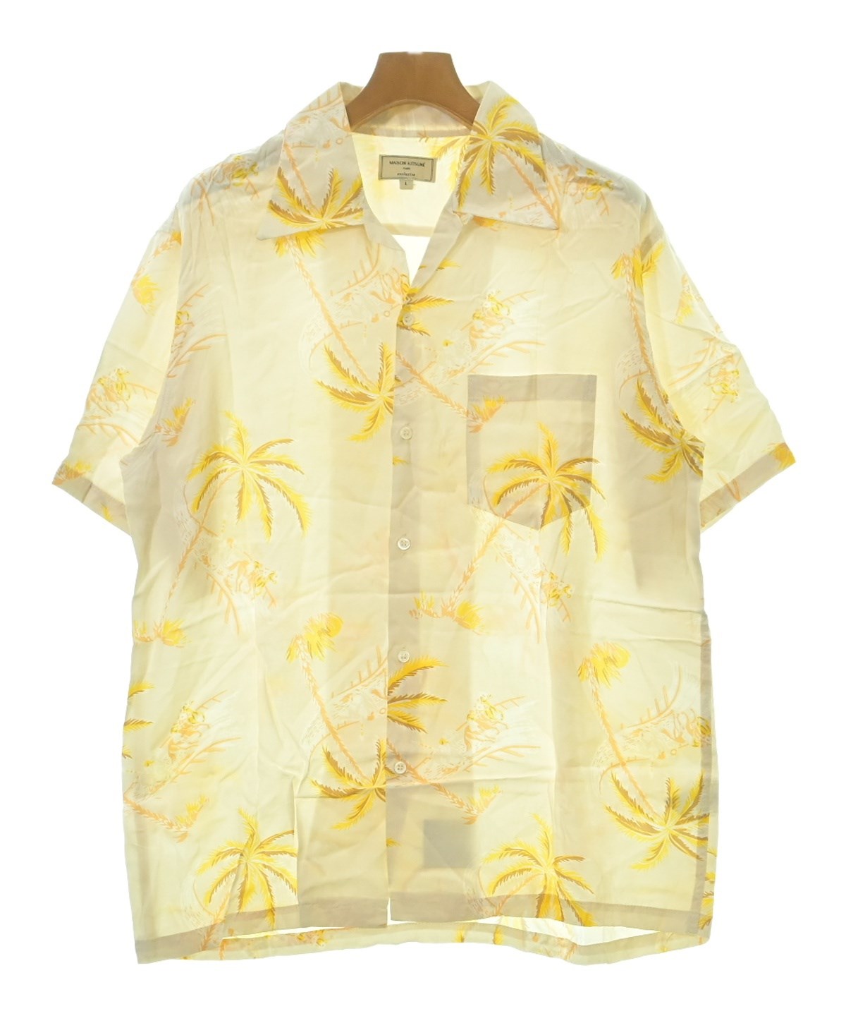 MAISON KITSUNE カジュアルシャツ ベージュ L