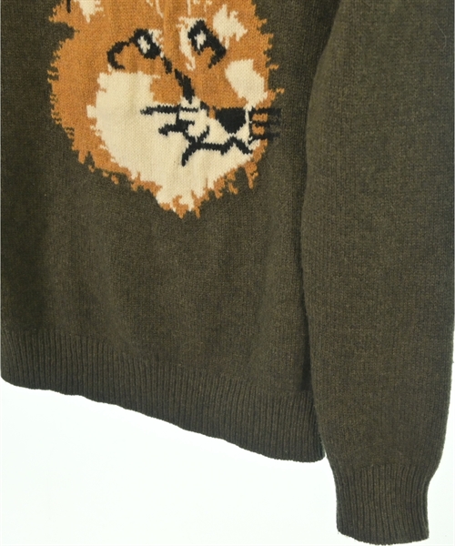 MAISON KITSUNE（メゾンキツネ）ニット・セーター カーキ サイズ:S メンズ/2200625656028