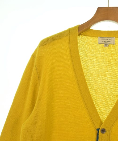 MAISON KITSUNE（メゾンキツネ）カーディガン 黄 サイズ:L メンズ/2200626147051