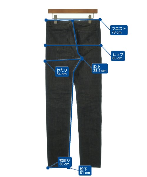 MAISON KITSUNE（メゾンキツネ）デニムパンツ 黒 サイズ:28(S位) メンズ/2200626817138