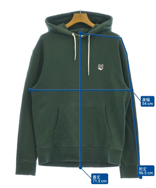 MAISON KITSUNE（メゾンキツネ）パーカー 緑 サイズ:XL メンズ/2200627064043