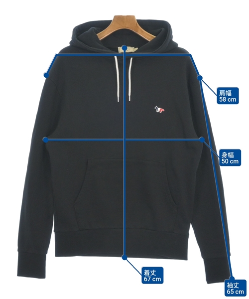 MAISON KITSUNE（メゾンキツネ）パーカー 黒 サイズ:L メンズ/2200615940052