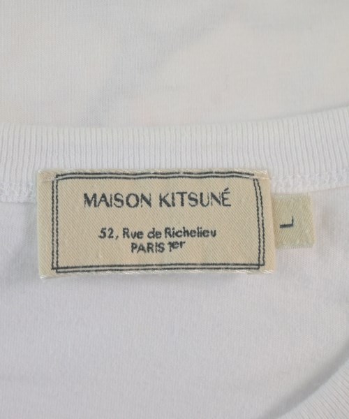 MAISON KITSUNE（メゾンキツネ）Tシャツ・カットソー 白 サイズ:L メンズ/2200629980143