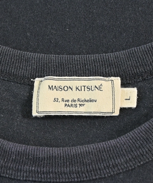 MAISON KITSUNE（メゾンキツネ）Tシャツ・カットソー 黒 サイズ:L メンズ/2200612761025