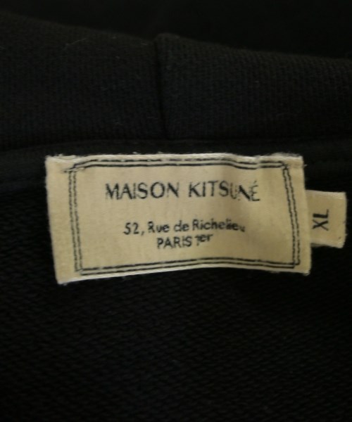 MAISON KITSUNE（メゾンキツネ）パーカー 黒 サイズ:XL メンズ/2200608282022