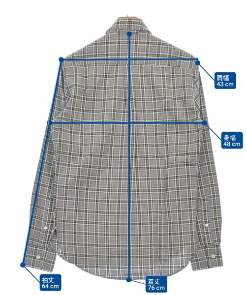 MAISON KITSUNE（メゾンキツネ）カジュアルシャツ グレー サイズ:38(S位) メンズ/2200619272173