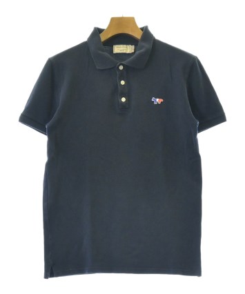 メゾンキツネ　ポロシャツ 新品未使用Sサイズ MAISON KITSUNE（メゾンキツネ）ポロシャツ 紺 サイズ:S メンズ