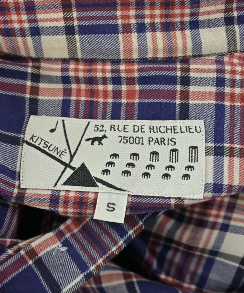 MAISON KITSUNE（メゾンキツネ）カジュアルシャツ 青 サイズ:S メンズ/2200675084048