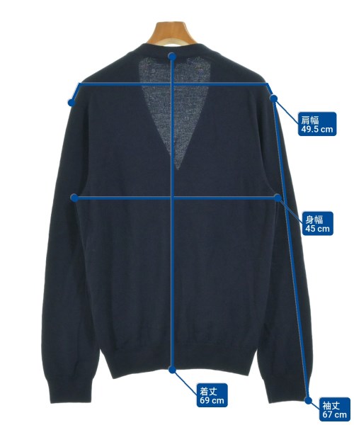 MAISON KITSUNE（メゾンキツネ）カーディガン 紺 サイズ:L メンズ/2200677965017