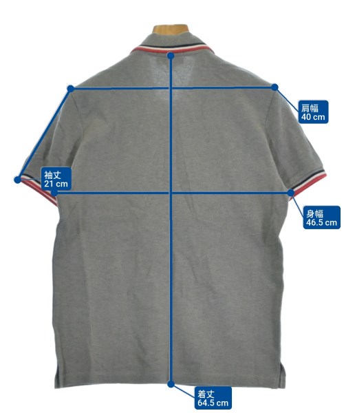 MAISON KITSUNE（メゾンキツネ）ポロシャツ グレー サイズ:S メンズ/2200678975336