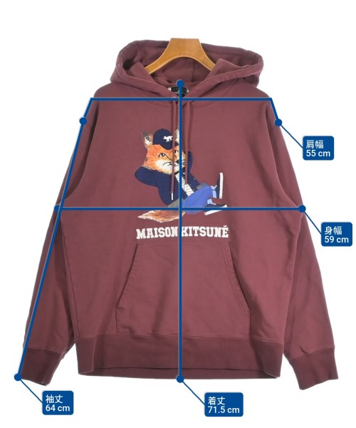 MAISON KITSUNE（メゾンキツネ）パーカー 赤 サイズ:M メンズ/2200693627012