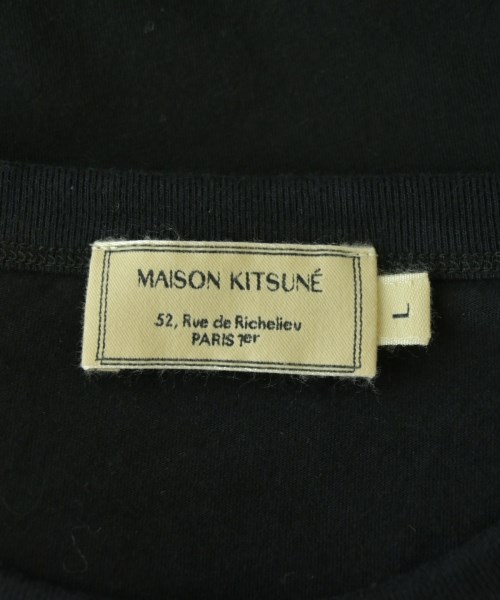 MAISON KITSUNE（メゾンキツネ）Tシャツ・カットソー 黒 サイズ:L メンズ/2200692103241