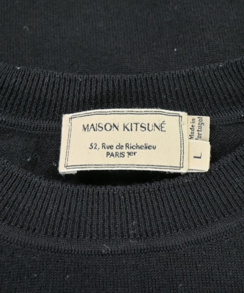 MAISON KITSUNE（メゾンキツネ）ニット・セーター 黒 サイズ:L メンズ/2200695983017