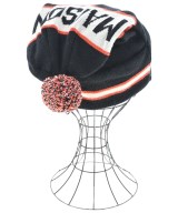 MAISON KITSUNE（メゾンキツネ）ニットキャップ・ビーニー 黒 サイズ:U メンズ/2200645191134