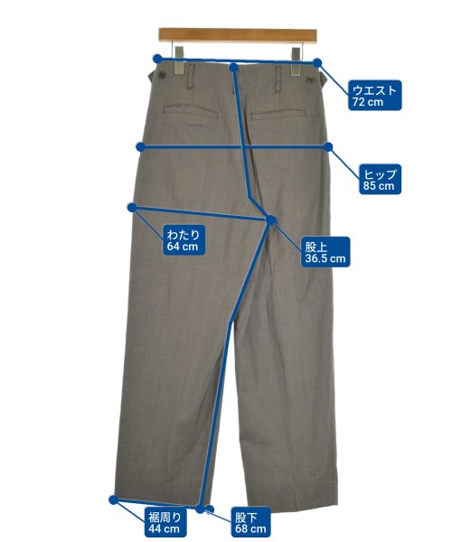 MAISON KITSUNE（メゾンキツネ）スラックス グレー サイズ:36(XS位) メンズ/2200658035029