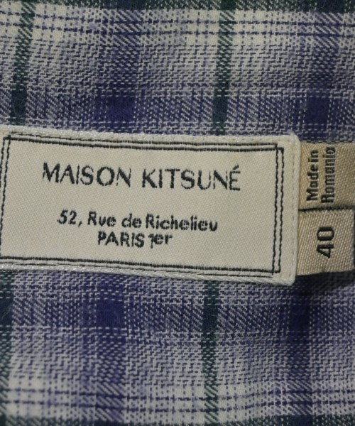 MAISON KITSUNE（メゾンキツネ）カジュアルシャツ 紺 サイズ:40(L位) メンズ/2200654938126