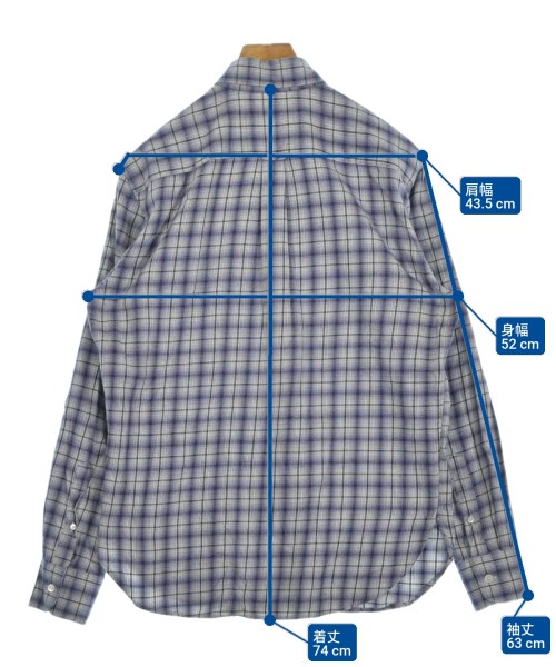 MAISON KITSUNE（メゾンキツネ）カジュアルシャツ 紺 サイズ:40(L位) メンズ/2200654938126