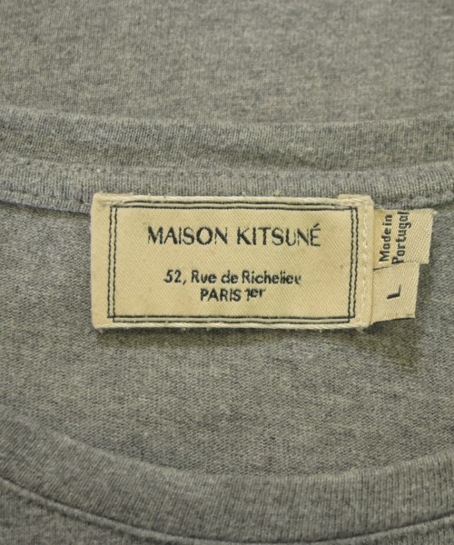 MAISON KITSUNE（メゾンキツネ）Tシャツ・カットソー グレー サイズ:L メンズ/2200654938140