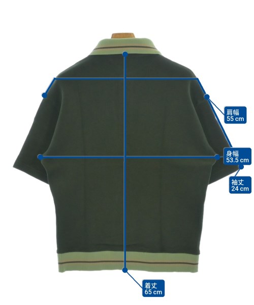 MAISON KITSUNE（メゾンキツネ）ポロシャツ 緑 サイズ:S メンズ/2200661360064
