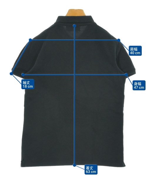 MAISON KITSUNE（メゾンキツネ）ポロシャツ 黒 サイズ:XS メンズ/2200662293033