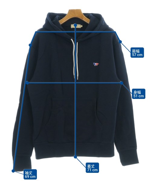 MAISON KITSUNE（メゾンキツネ）パーカー 紺 サイズ:XL メンズ/2200710522153