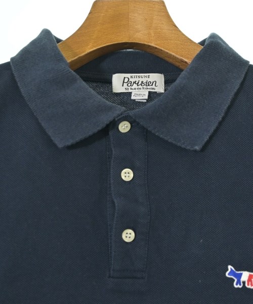 MAISON KITSUNE（メゾンキツネ）ポロシャツ 紺 サイズ:XS メンズ/2200710763051