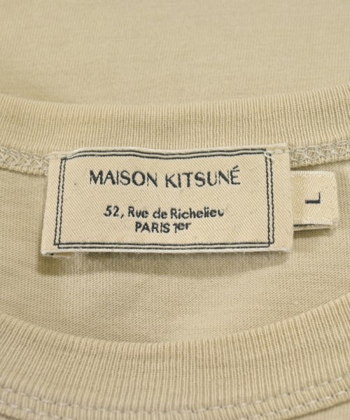 MAISON KITSUNE（メゾンキツネ）Tシャツ・カットソー ベージュ サイズ:L メンズ/2200714566016