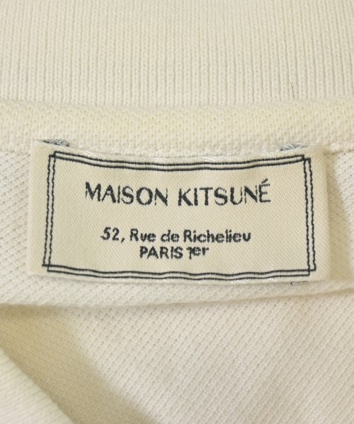 MAISON KITSUNE（メゾンキツネ）ポロシャツ 白 サイズ:L メンズ/2200714378282