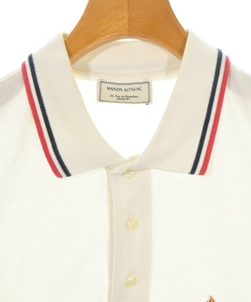 MAISON KITSUNE（メゾンキツネ）ポロシャツ 白 サイズ:L メンズ/2200714378282