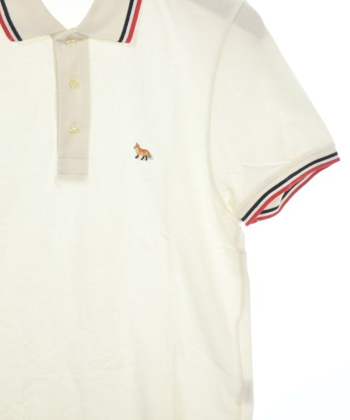 MAISON KITSUNE（メゾンキツネ）ポロシャツ 白 サイズ:L メンズ/2200714378282