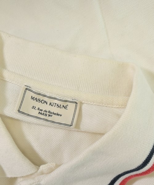 MAISON KITSUNE（メゾンキツネ）ポロシャツ 白 サイズ:L メンズ/2200714378282