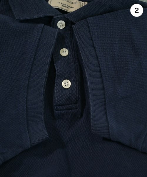 MAISON KITSUNE（メゾンキツネ）ポロシャツ 紺 サイズ:XS メンズ/2200644873048