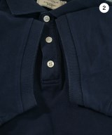 MAISON KITSUNE（メゾンキツネ）ポロシャツ 紺 サイズ:XS メンズ/2200644873048