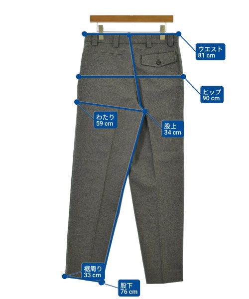 MAISON KITSUNE（メゾンキツネ）スラックス グレー サイズ:38(M位) メンズ/2200645034028
