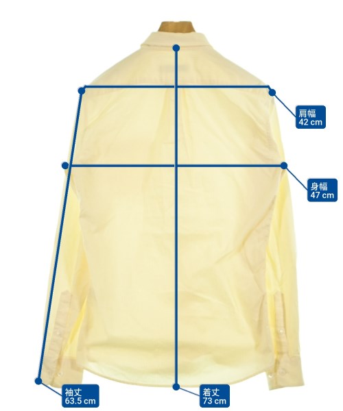 MAISON KITSUNE（メゾンキツネ）カジュアルシャツ 黄 サイズ:37(XS位) メンズ/2200647849026