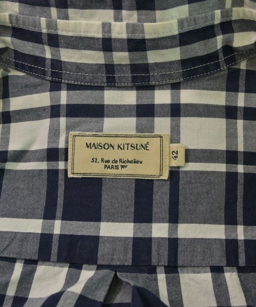 MAISON KITSUNE（メゾンキツネ）カジュアルシャツ 紺 サイズ:42(XS位) メンズ/2200648097051
