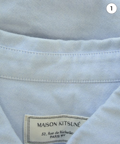 MAISON KITSUNE（メゾンキツネ）カジュアルシャツ 青 サイズ:34(XS位) メンズ/2200651317023