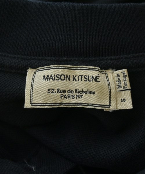 MAISON KITSUNE（メゾンキツネ）ポロシャツ 黒 サイズ:S メンズ/2200652750126