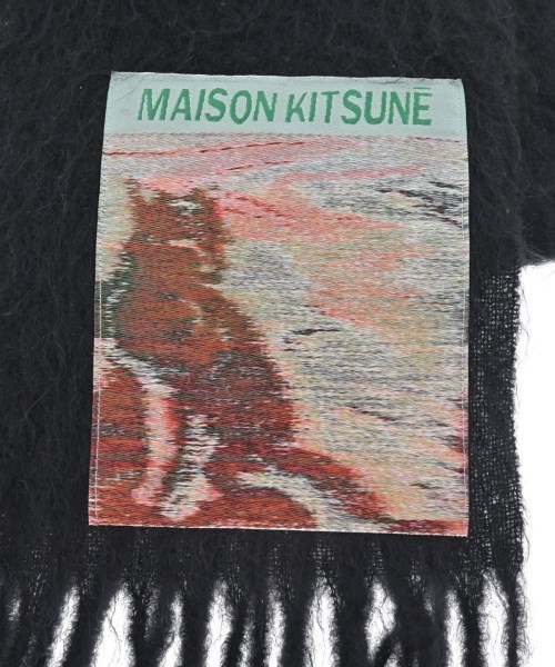 MAISON KITSUNE（メゾンキツネ）マフラー 黒 サイズ:- メンズ/2200654105030