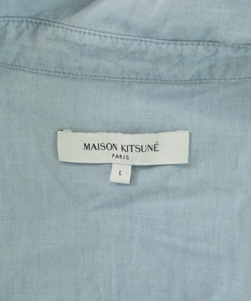 MAISON KITSUNE（メゾンキツネ）カジュアルシャツ 青 サイズ:L メンズ/2200699309240