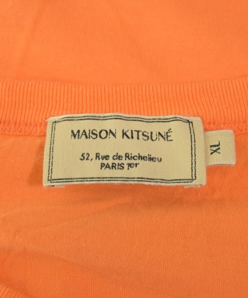 MAISON KITSUNE（メゾンキツネ）Tシャツ・カットソー オレンジ サイズ:XL メンズ/2200700016266
