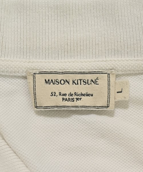 MAISON KITSUNE（メゾンキツネ）ポロシャツ 白 サイズ:L メンズ/2200703321015