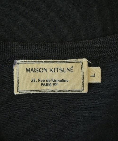 MAISON KITSUNE（メゾンキツネ）Tシャツ・カットソー 黒 サイズ:L メンズ/2200664326050