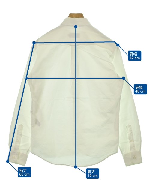 MAISON KITSUNE（メゾンキツネ）カジュアルシャツ 白 サイズ:37(XS位) メンズ/2200666012036